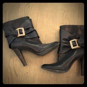 BCBG Black high heel leather boots